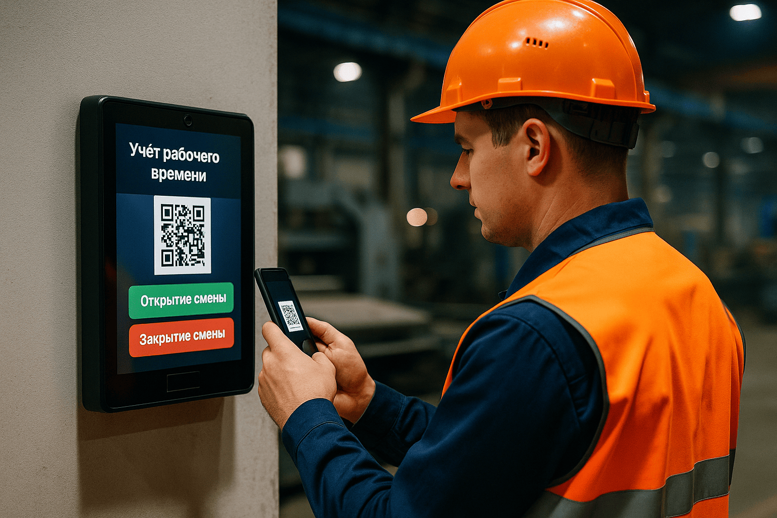 Система учета рабочего времени FimBiz с QR-кодами и геолокацией